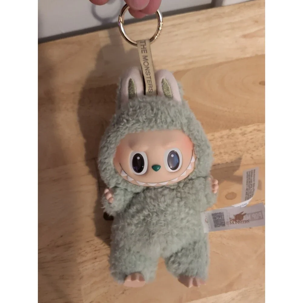 Labubu The Monster Exciting Macaron, Green Grape, POP Mart Brand, Plush Keychain